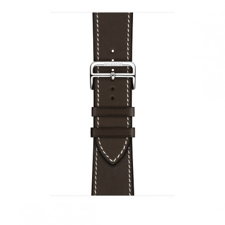 Apple Watch Hermès - 44mm Ébène Barenia Leather Single Tour Deployment Buckle
