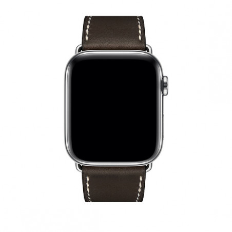 Apple Watch Hermès - 44mm Ébène Barenia Leather Single Tour Deployment Buckle