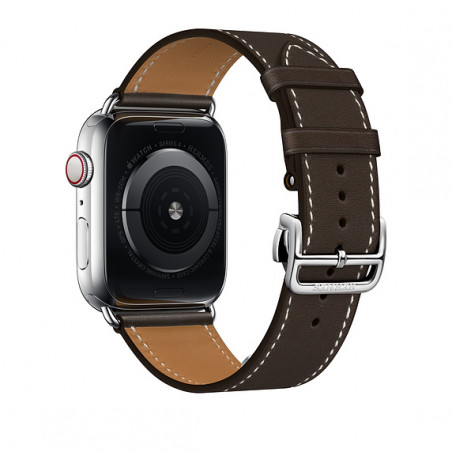 Apple Watch Hermès - 44mm Ébène Barenia Leather Single Tour Deployment Buckle