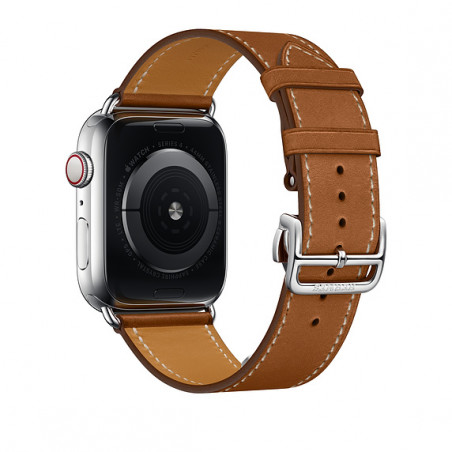 Apple Watch Hermès - 44mm Ébène Barenia Leather Single Tour Deployment Buckle
